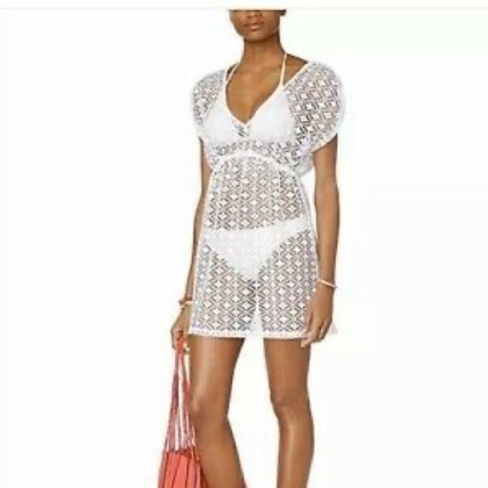 ✨ Miken Crochet Empire-Waist Swimsuit Cover-Up✨